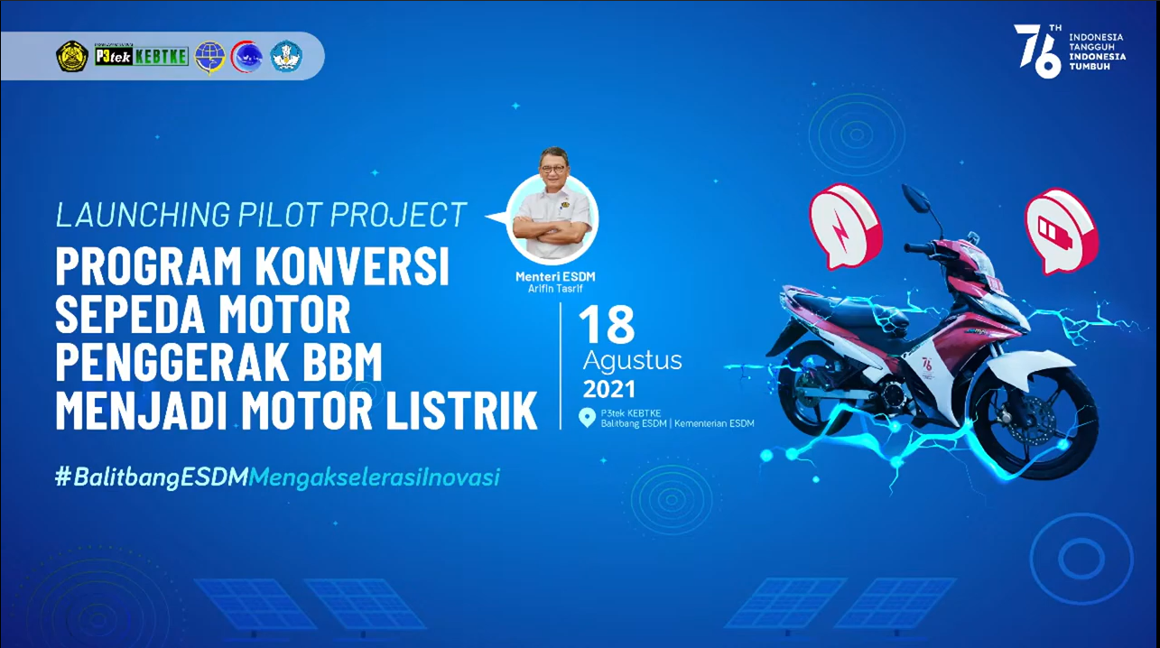 Launching Pilot Project Program Konversi Sepeda Motor BBM Ke Listrik